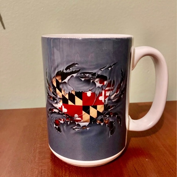 MARYLAND My MARYLAND Ripped Crab Coffee Mug Maryland Flag 15 ounces - Picture 4 of 8
